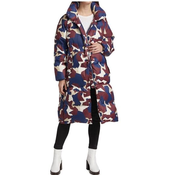 Rag & Bone Joelle Print Puffer Coat - Picture 1 of 10